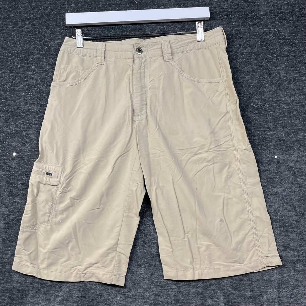 Patagonia Cargo Shorts Men's Beige Pockets Stretch Outdoor Hiking Utility - 31